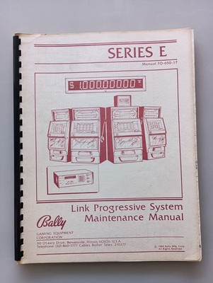Bally Slot Machine Series E Manual # FO-650-17 (FREE SHIPPING)