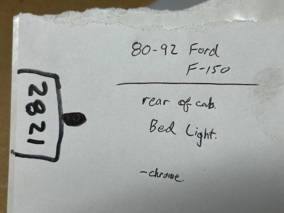 Ford F-150 F-250 Ranger 1980-1991 - cabina trasera cama luz carga lámpara techo cortesía Foto 3 de 4