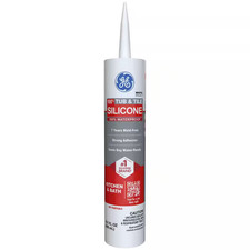 Tub and Tile Silicone 1 Caulk 10.1 Oz Kitchen and Bath Sealant White