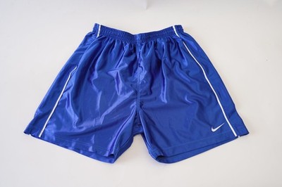 Nike Basketball-Shorts 2000er Blau Glänzend Metallic Gr. XL - Vintage