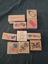 Wood Mounted Rubber Craft Stamps Baby Shower Scrapbook