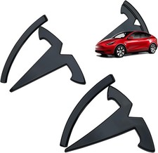 for Model Y Front Trunk/Rear Trunk Emblem Sticker Cover Ba Color: Glossy Black