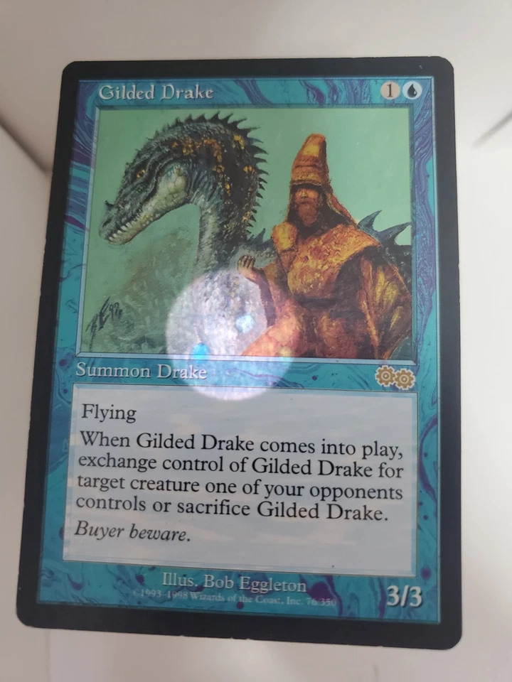 MTG Gilded Drake English Urza's Saga EX/Good - Image 3 of 4