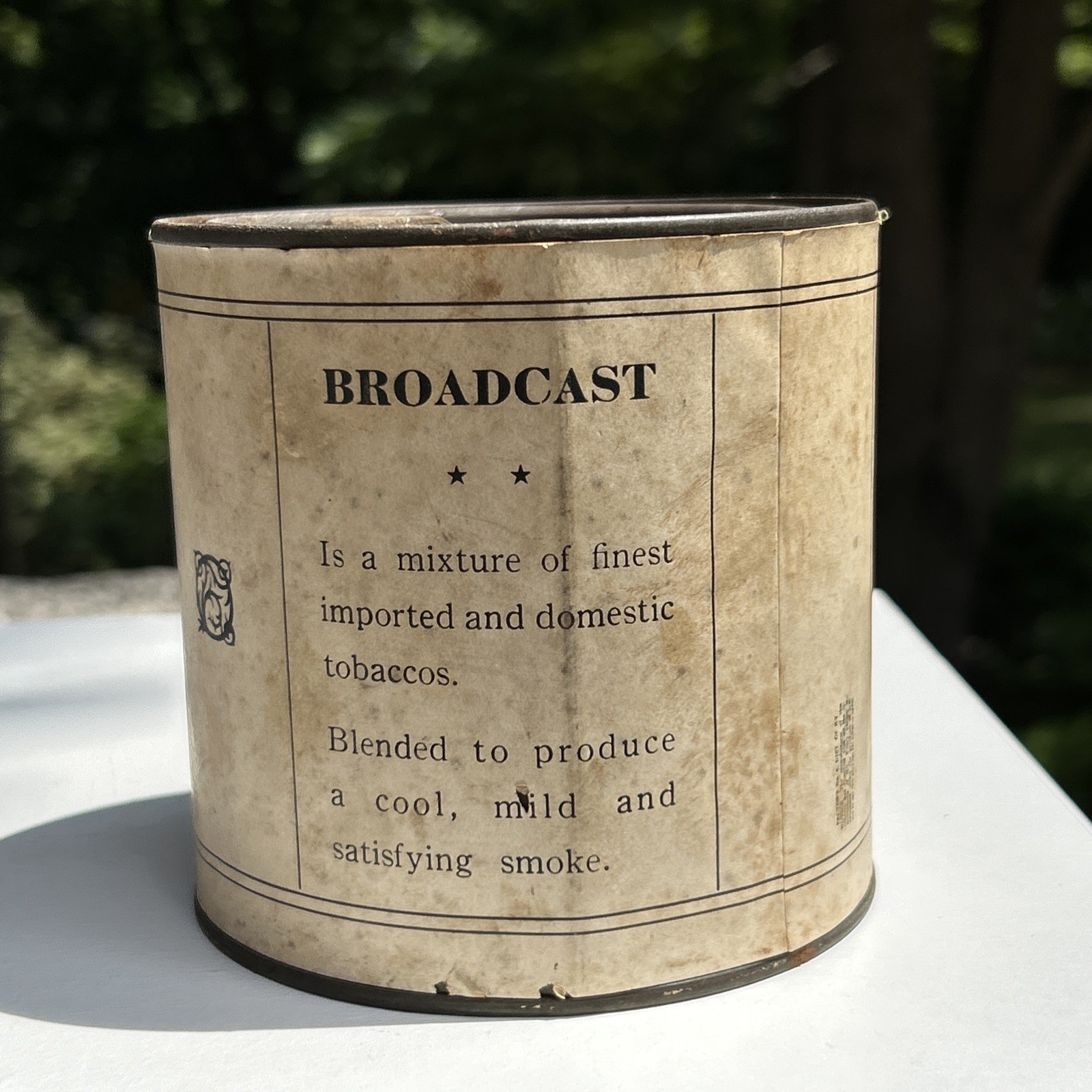 Antique 1926 Radio City Rockefeller Center Tobacco Tin RCA New York Art Deco