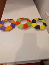 Multicolor Striped Paper Flying UFOs