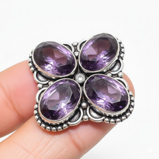 Purple Amethyst Gemstone 925 Sterling Silver Jewelry All Size Ring For Gift