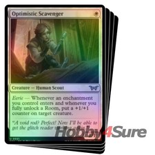 Foil Optimistic Scavenger (021) X4 M/NM Magic MTG Duskmourn: House Of Horror