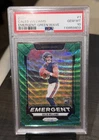 PSA 10 GEM MINT CALEB WILLIAMS 2024 PRIZM EMERGENT - GREEN WAVE ROOKIE #1 BEARS