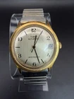 Vintage Timex Viscount Mens Watch 37mm Gold Tone Day Date Automatic 1970's