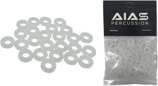 White Nylon Tension Rod Washers 100 Pack Drum Hardware Replacement for Snare,