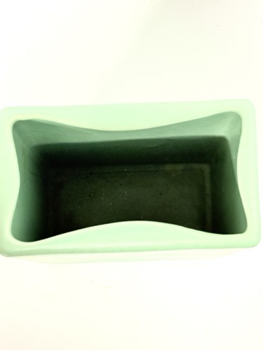 Vintage Hyalyn Pottery Pillow Vase Planter 228 Atomic Green Mid Century Modern - Picture 6 of 10