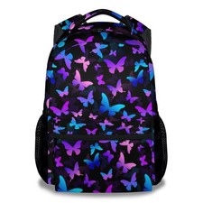Butterfly Backpack for Kids Girls, 16" Cute Cartoon Backpack for School, Larg...