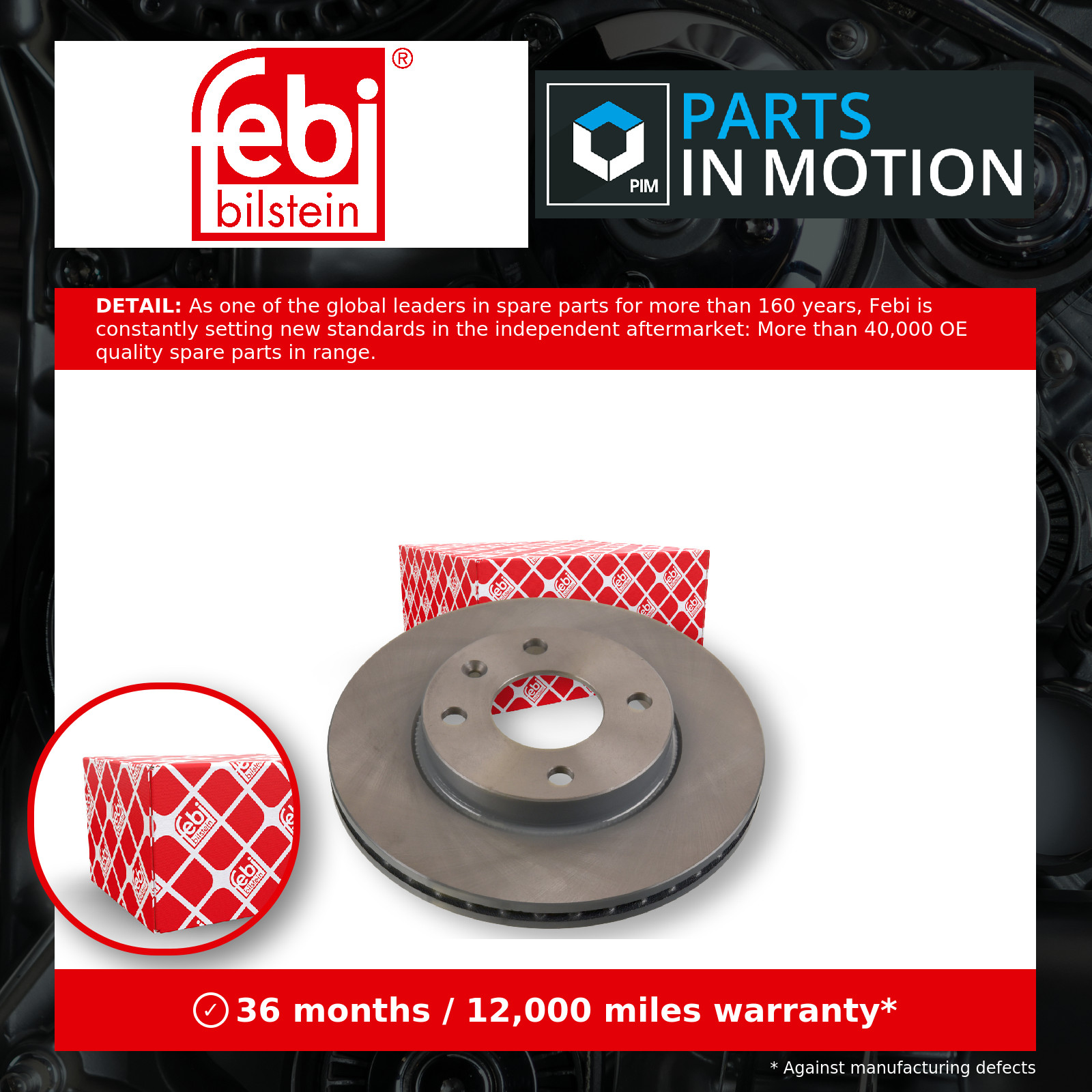 2x Brake Discs Pair Vented Front 236mm 106354 Febi Set 0569130 095526469 569130
