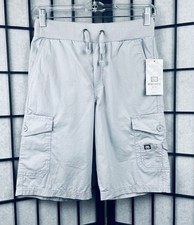 ECKO UNTLD Boys Cargo Shorts Light Gray Medium 100 Cotton NEW with Tags
