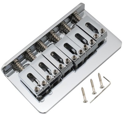 Musiclily Pro Chrome 54mm Modern Hardtail Fixed Bridge For Import Strat Guitar