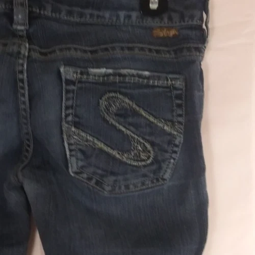 银色 Tuesday 22 英寸女式复古阔腿牛仔裤 29/33 码 — 第 4/4 张图片