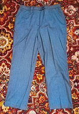 Investments Petites Women s Blue Solid Flat Front Dress Pants Zip/Button