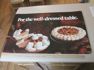 Baskin Robbins ice cream 1985 FOR WELL DRESSED Thanksgiving pumpkin pie sign #2