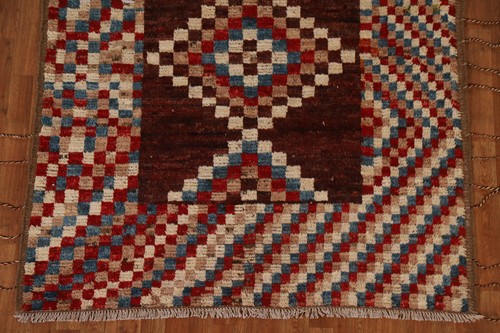 Kariert Marokkanische Wolle Fläche Teppich 1.5x2.4m Handgeknüpft für Badezimmer - Bild 6 von 19