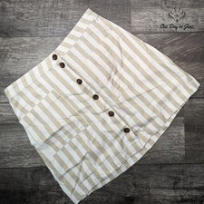 Old Navy Striped Button Front Mini Skirt Size 6