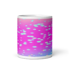 11oz Gradient Particle Clusters Pastel Rainbow Ceramic Coffee Tea Drink Cup
