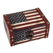 Treasure Box 5'' Small Decorative Box Wood Jewelry Keepsakes Box with Lids fo...