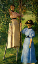 Joseph DeCamp Il frutteto di pere 1895 genere rurale stampa fine art 17