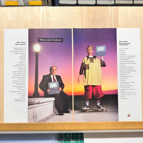 1993 Apple PowerBook Laptop 2 Page Vintage Print Ad Mac Business Art Tech Advert