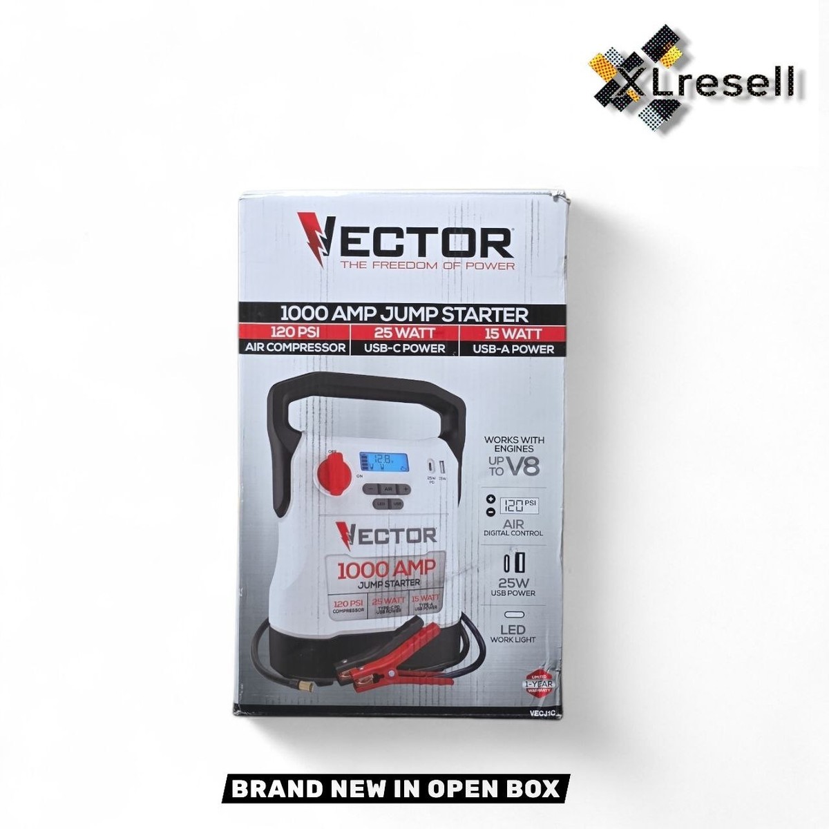 VECTOR 1000 Amp Jump Starter, Compressor, USB Power # VECJ1C | eBay