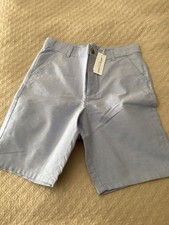 janie and Jack boys nwt size 18 blue linen cotton blend shorts regular to slim