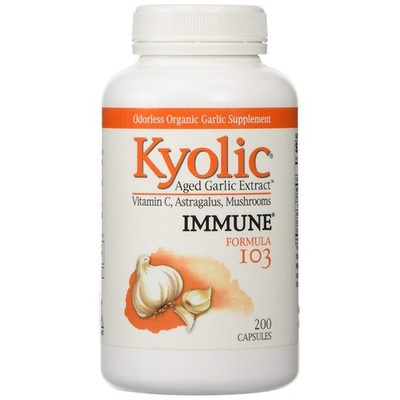 Kyolic Aged Garlic Extract Immune Support Odorless Supplement 200 Capsules