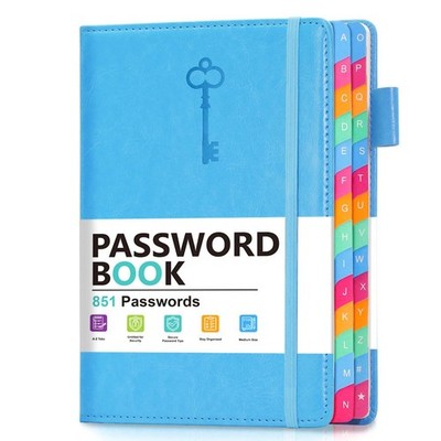 Password Keeper Log Book with Colorful Tabs for Internet Passwords & Websites