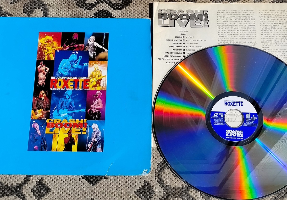 ROXETTE Laserdisc Crash Boom Live! Johannesburg Concert