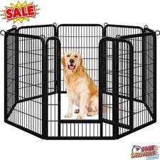 Dog Playpen Outdoor 40 inch 8 Panels Indoor Dog Fence Metal Dog Pen Exercise Pen
