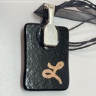 Artisan Black and White Glass Pendant Multistrand Necklace, 22.3g — photo 3