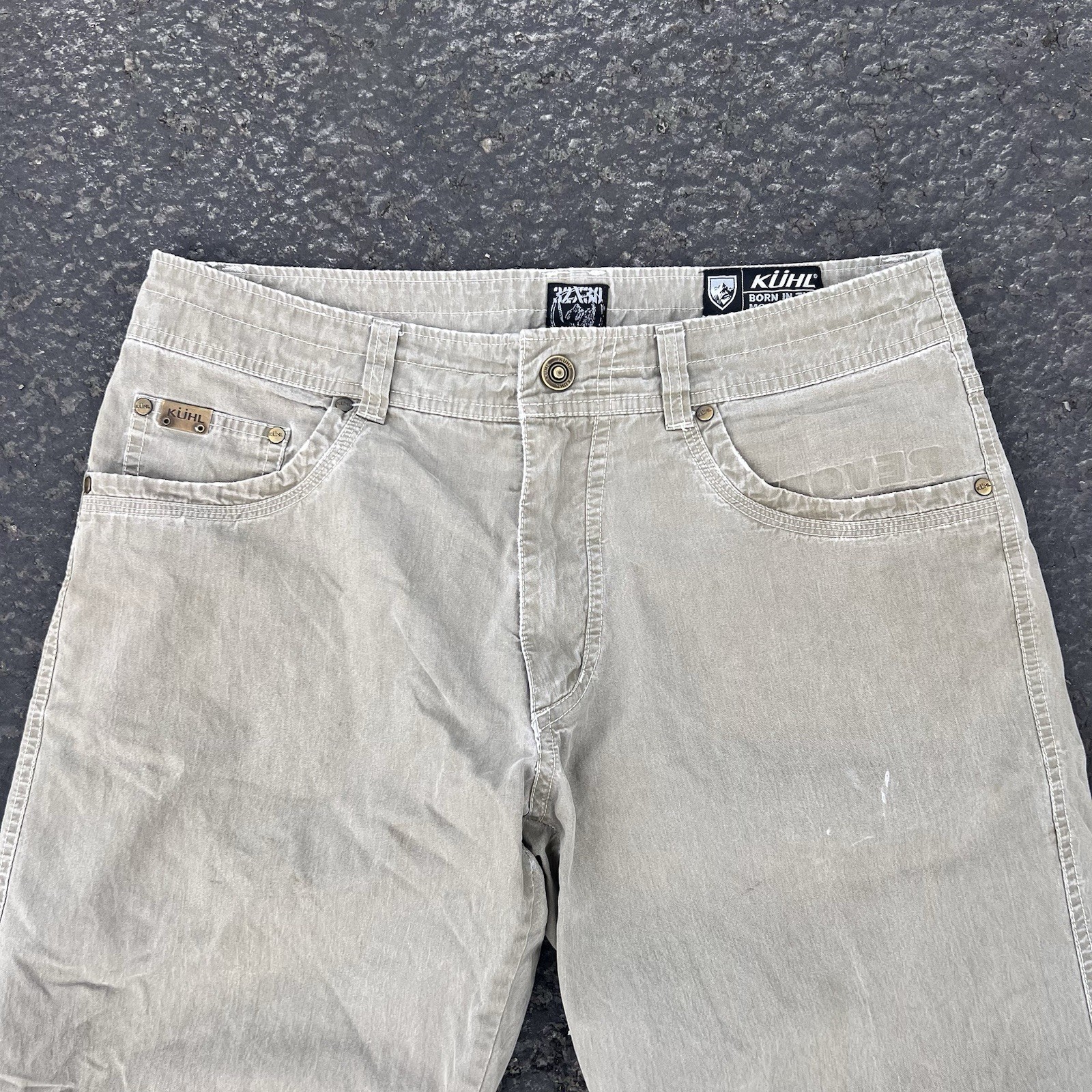 Kuhl Revolvr Pants Mens 32x30 Canvas Work Vintage Beige