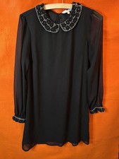 Redherring Sheer Black Shift Dress. Size 12