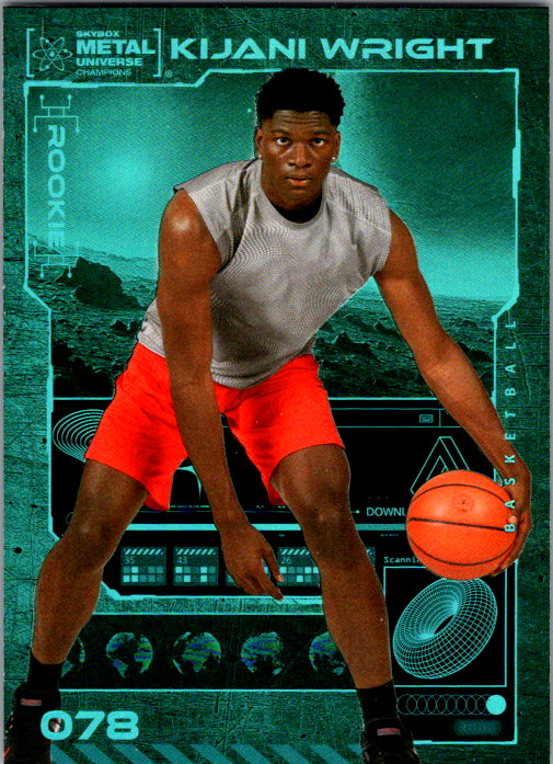 2023 SkyBox Metal Universe Champions #078 Kijani Wright Aqua