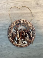 Wooden Christmas Door Nativity Wreath for Front Door Sign Christmas Door Decor