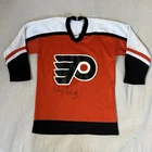Vintage PHILADELPHIA FLYERS Jersey CCM Signed by DAVE SCHULTZ The Hammer NHL 80s