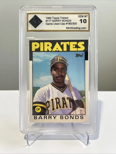 1986 Topps Traded - Barry Bonds #11T (RC) - Game Used Cap 180/300