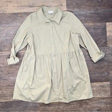 ASOS Taupe Button-Up Shirt Dress size 14 B122