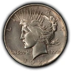 1921 $1 Silver Peace Dollar - High Relief Key Date - XF - SKU-B5515
