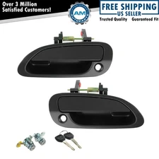 Front Outside Exterior Door Handle with Lock Cylinder Kit Set 4pc for Accord 2dr
