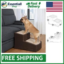 Removable Carpet Tread Pet Stairs for Small Large Pets - 75lbs Capacity