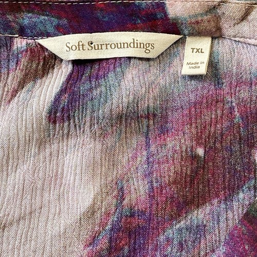 Soft Surroundings Italian Tiered Tall XL Maxi Dress Artsy Boho Hippie Festival - Picture 6 of 10