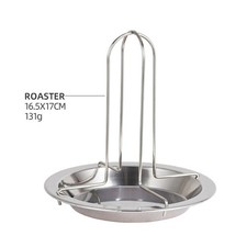 Porte-rôtissoire de poulet de camping avec plateau d'huile pour barbecue et gri