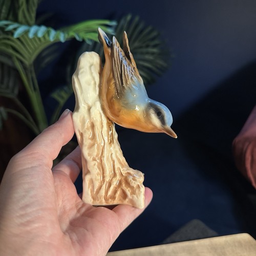 1967 Goebel W Germany Nuthatch Kleiber Bird Figurine CV84 Porcelain Vintage