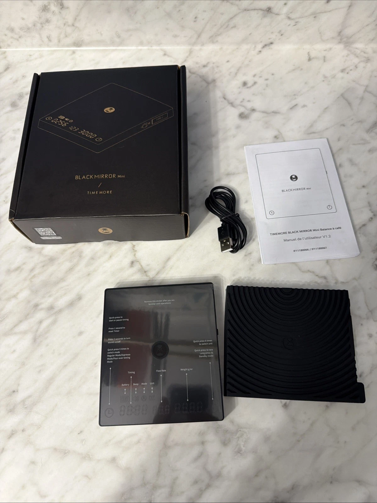 Timemore Black Mirror Mini Espresso Coffee Food Kitchen Scale & Time