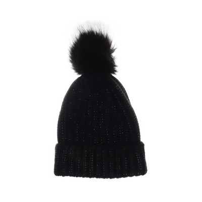 Tabitha Webb, Bommelmütze, Größe: ONE SIZE, Acryl/Polyester, Schwarz, Damen #n4j